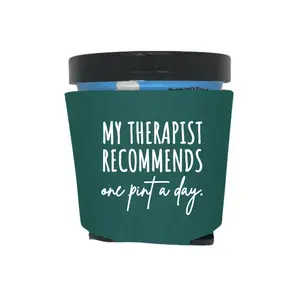Ice Cream Pint Sleeves, My Therapist Recommends One Pint A Day, Foam Ice Cream Pint Cooler, Party Favor and Gift Ideas, Holder for Ice Cream