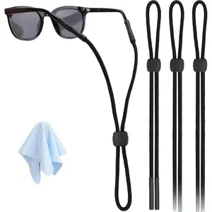 3 Pcs Glasses Strap-Adjustable Eyeglass Holders for Men, Women, and Kids - Neck Eyewear Retainer, Sports Sunglasses Strap, Lanyard
