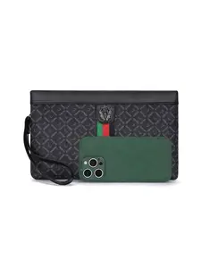 Men's High-End Handbag, Casual Business Envelope Bag, Lion Head Metal Buckle, Card Holder, Wallet Clutch, Office Commute, Party, Daily Use