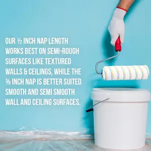 Durable Striped Roller Brush, Ergonomic Handle, Smooth Wall Painting & Staining Tool, DIY Enthusiasts & Professionals