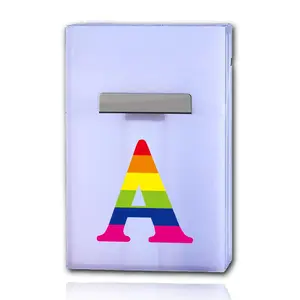 Durable Portable Cigar Organizer Box, Waterproof & Dustproof Design, Magnetic Buckle Closure, Customizable Rainbow Initials