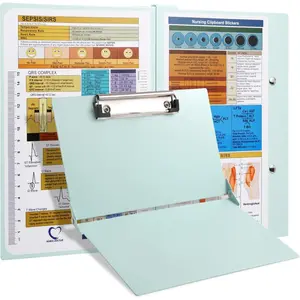 Foldable Nursing Clipboard with Cheat Sheets - Aluminum Lightweight Clip Board for Nurses and Med Students - Essential Medical Accessory for Efficient Patient Care