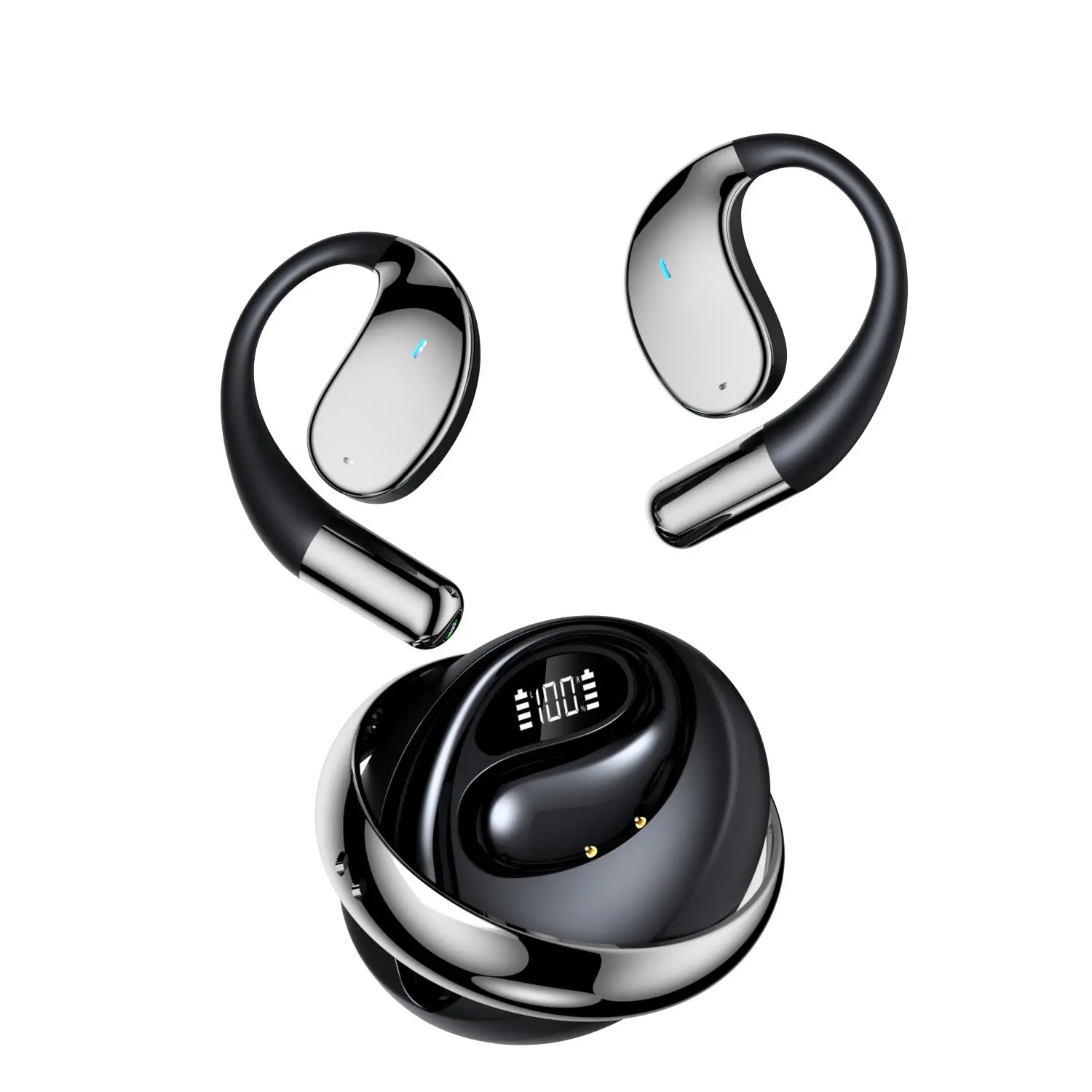 Q93 Open Ear Wireless Bluetooth Earbuds, Air Conduction Headphones with Stereo Sound, Clear Calls & Touch Control