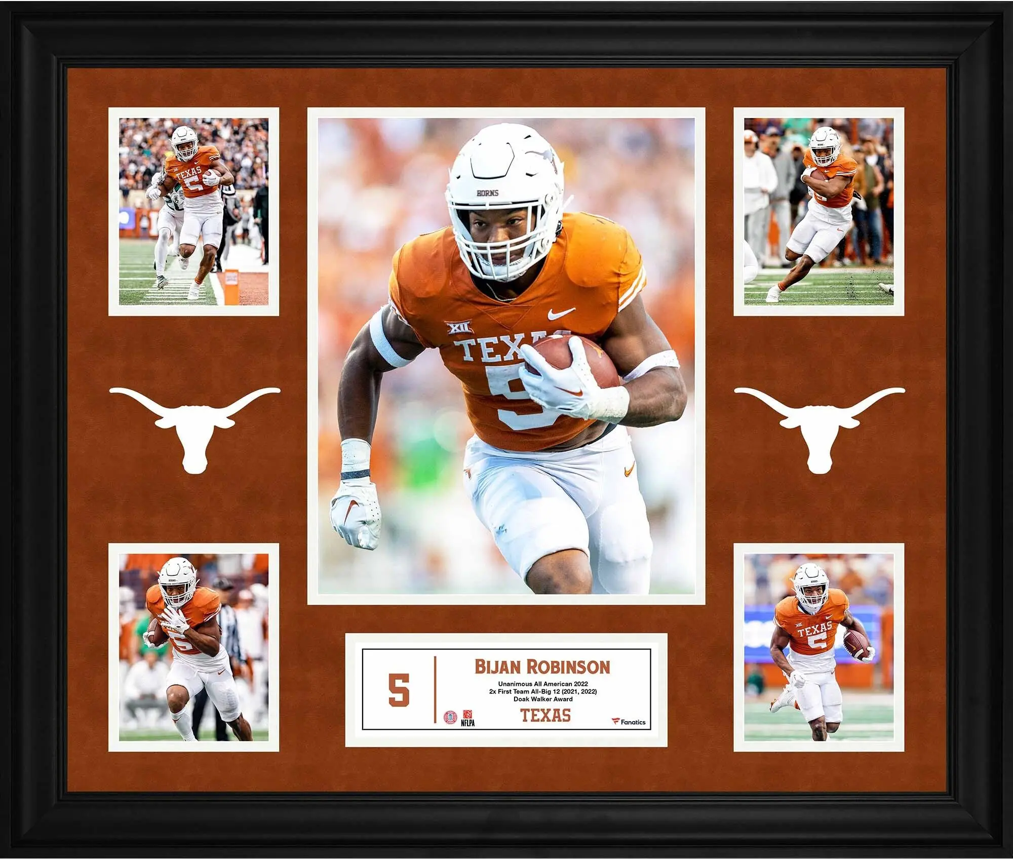 Bijan Robinson Texas Longhorns Framed 5-Photo Collage