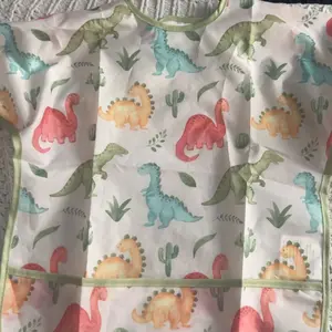 Waterproof Long Sleeve Bib, 1 Count Washable Feeding Bib, Soft Toddler Bibs for 6-24 Months, Baby Care & Health Supplies