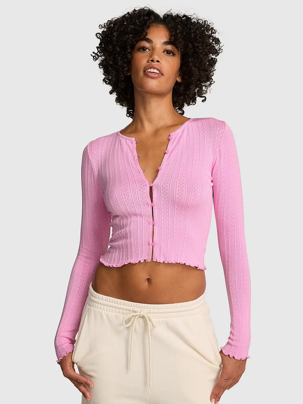 PINK AnyWear Cropped Cardigan