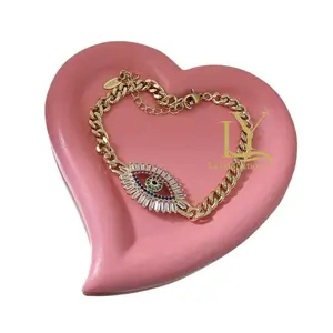 LaYaiBoutique #1413 Eye Bracelet  14k Gold Plated HIGH QUALITY