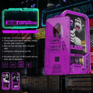 Corning 9D Purple Iphone Tempered Glass Super Smooth + Super Clear Anti-Fingerprint - Super durable for iPhone 11 12 13 14 15 16