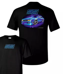 Chevy Monte Carlo SS Blue Neon 1980's Car T-Shirt, Outdoors Streetwear Retro Tee For Him, Dad