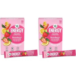 V8 Energy Strawberry Lemonade Energy Drink Powder, .10 oz Packet