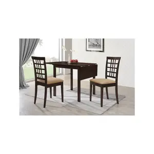 Kelso 3-piece Drop Leaf Dining Table Set Cappuccino and Tan