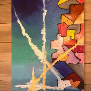 Lightzstruck by Pixie_doe - 4ft x 33in Abstract Art Painting