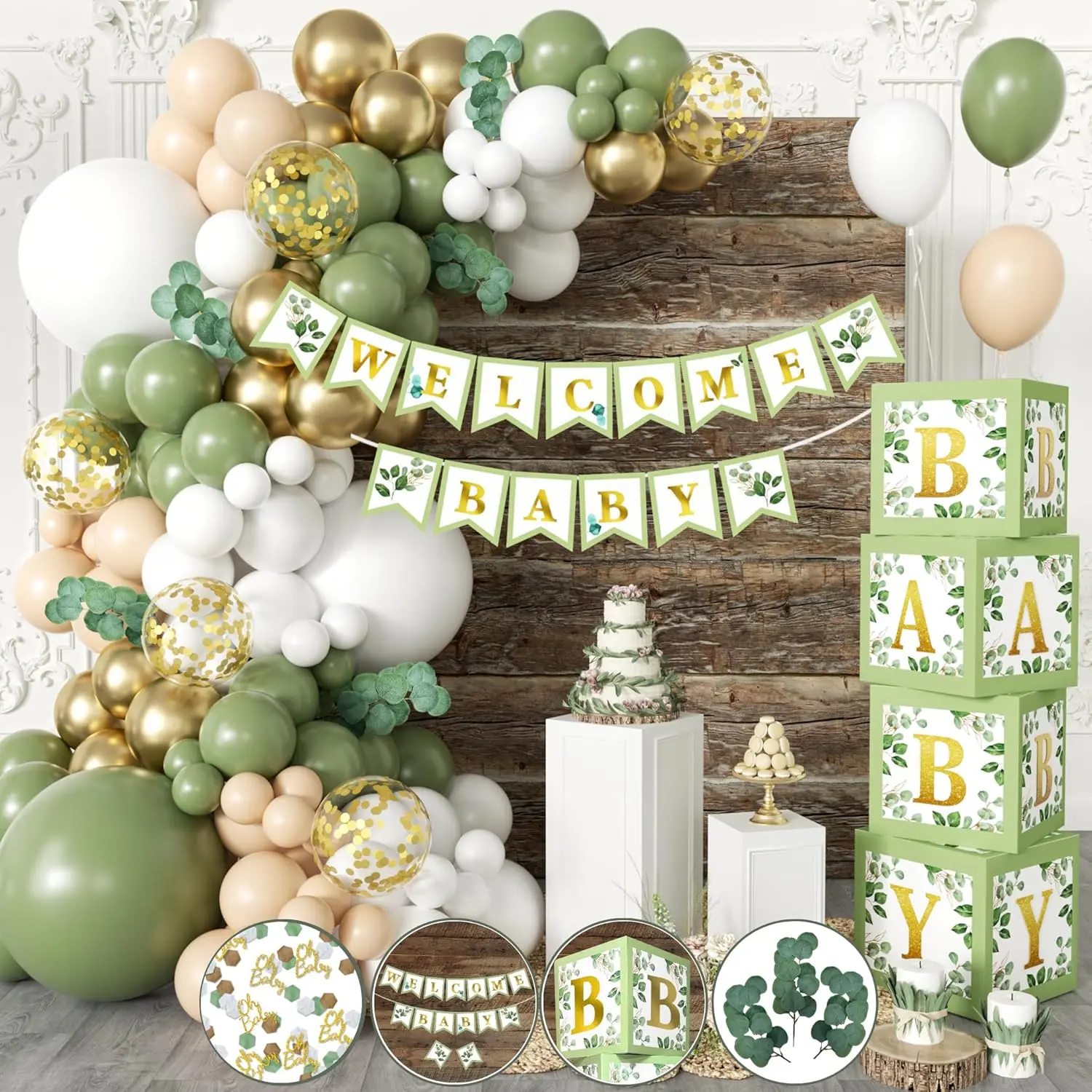 Sage Green Baby Shower Decor – Gender Neutral
