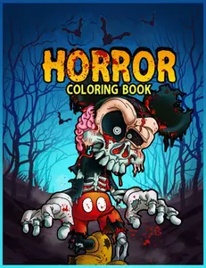 90's Cartoon Stoner Horror Coloring Book Paperback Edition with Spooky Zombie and Skull Illustrations