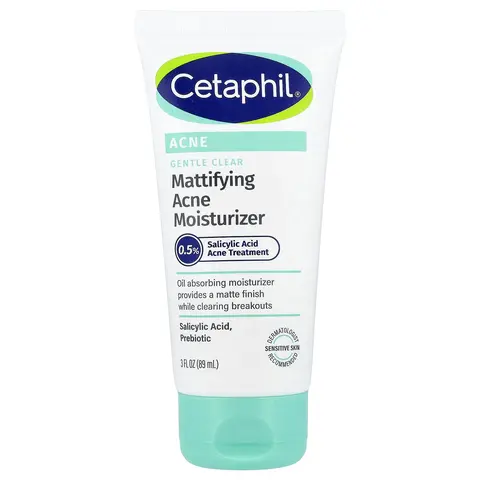 Cetaphil Gentle Clear, Mattifying Acne Moisturizer , 3 fl oz (89 ml) | HSA/FSA Eligible