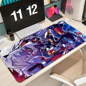 Helluva Boss Anime Mouse Pad Design XXL 1000×500mm 900×400mm 800×400mm 600x300mm Large Gaming Mouse Pad - Extended, Thick, Non-Slip Rubber Base Desk Mat with Precision Stitched Edges - Washable Large Desk Pad Anime Mousepad