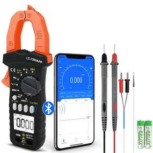 6000 Counts Clamp Meter & , Digital AC DC  Current Amp Ohm Meter TRMS NCV Detector, Clamp Multimeter for Resistance Diode Continuity Temperature  Electrical Tester 7200-APP