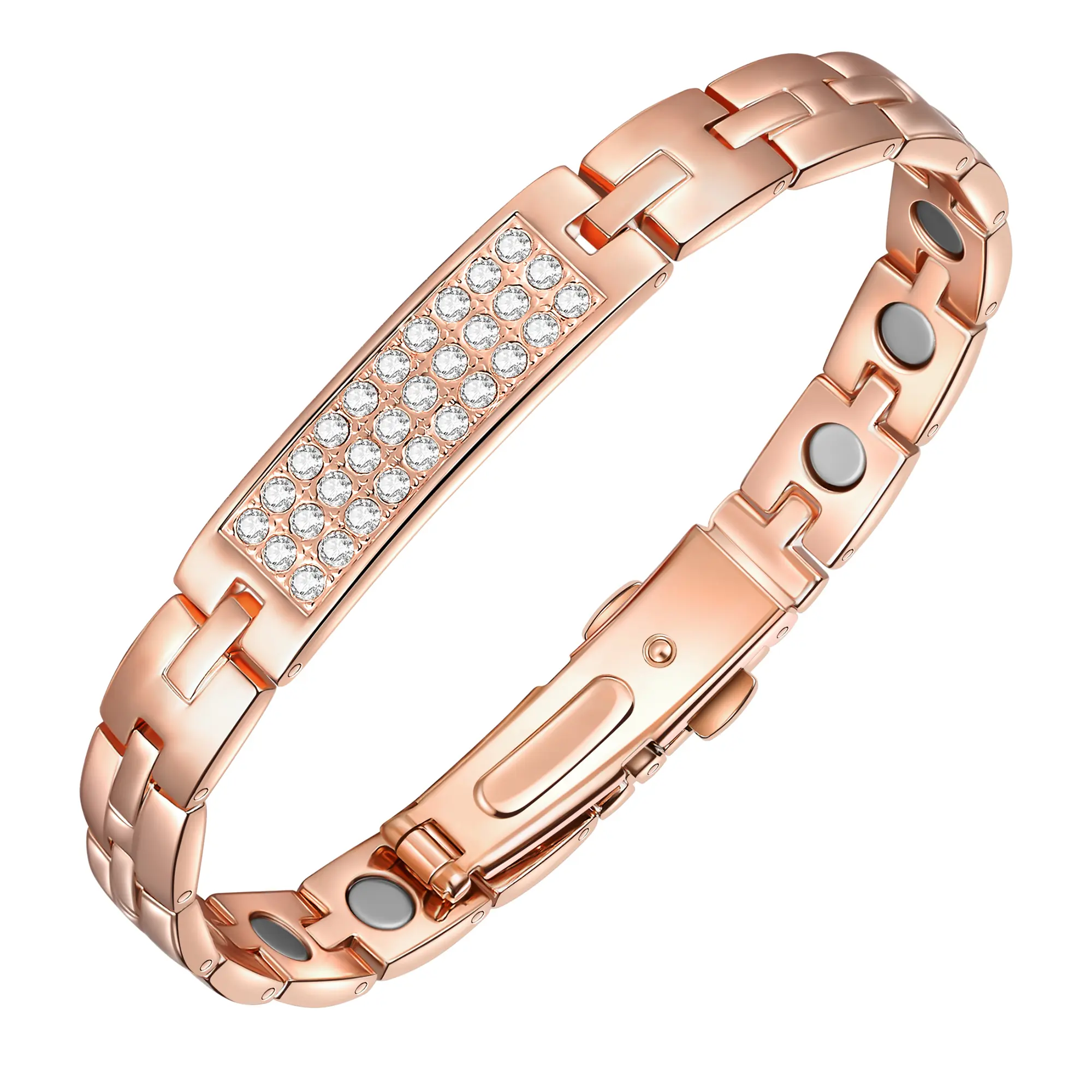 Copper Bracelets for Women Pure Copper Magnetic Bracelet with 2600 Gauss Effective Magnets Trendy Stack Bangle Stretch Bangle Modern Fashion Accessories Jewelry Gift
