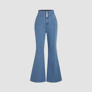 Cider [2 colors, size 0-26] Denim High Waist Flared Jeans