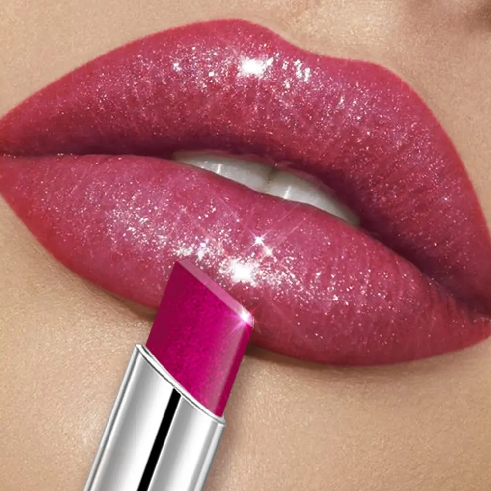 Huasurv Moisturizing Shimmer Lip Balm, Matte Finish Lipstick, Velvet Cream Texture, Smooth Application, Long-Lasting Glitter Finish