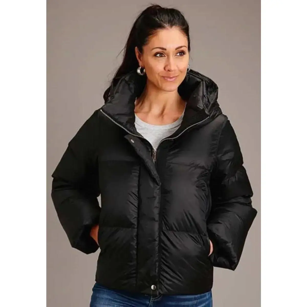Roper Crushable Parachute Jacket (Black) - Women's Puffer Jacket