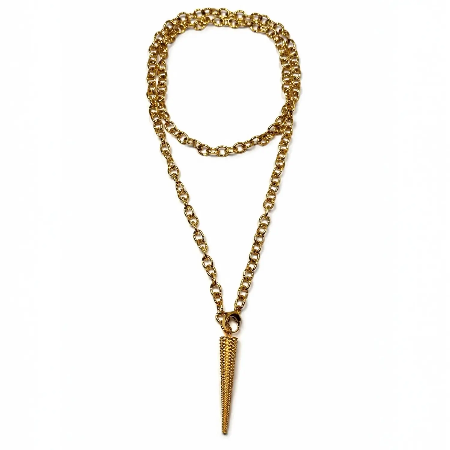 Artemis Studded Spike Pendant Necklace