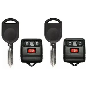 Set of Two 3 Button Remote Keyless Entry FCC ID: CWTWB1U345 + Transponder Key H92 / H84 SA Chip 4D63 Replacement for Mazda / Ford / Lincoln / Mercury 1998 - 2011