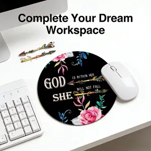 Fashion Arrow Round Mouse Pad, Anti-Slip Rubber Base, Gaming Mouse Pad, Office Desk Mat, Gift for Girls and Women, 7.87 Inches, Non Slip Mousepad, Mouse Pads for Desk