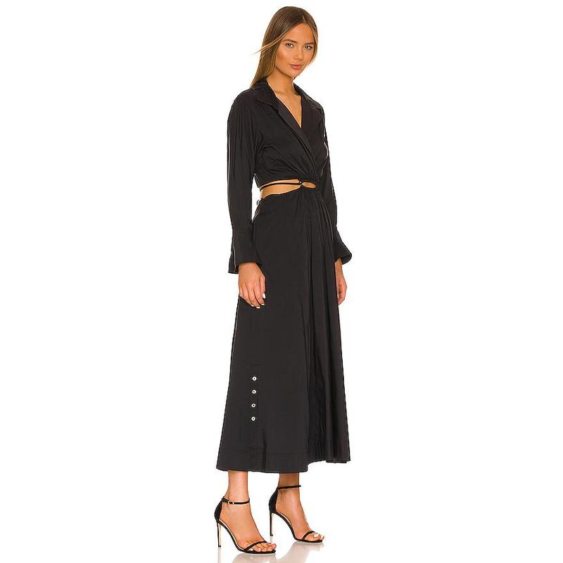 JONATHAN SIMKHAI Alex Pleated Cut Out Dress in White