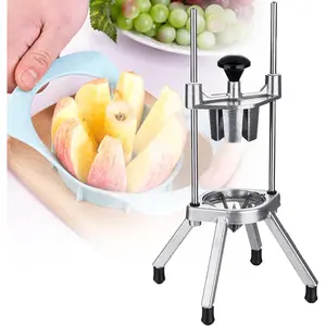 4/6/8/ Section Blade Manual Fruit Slicer,Multifunctional Fruit Divider,Stainless Catering Slicer,Commercial Stainless Steel Apple Lemon Orange Cutter,For Home Bar Restaurant,8petals
