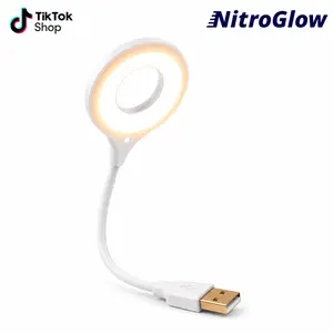 USB Smart Voice Control Compact Portable Mobile LED Desk Lamp - Flexible Gooseneck, 3 Color changing Modes, Hands-Free Car/Home Decorative tailgate Light Accessory (Limited Stock)