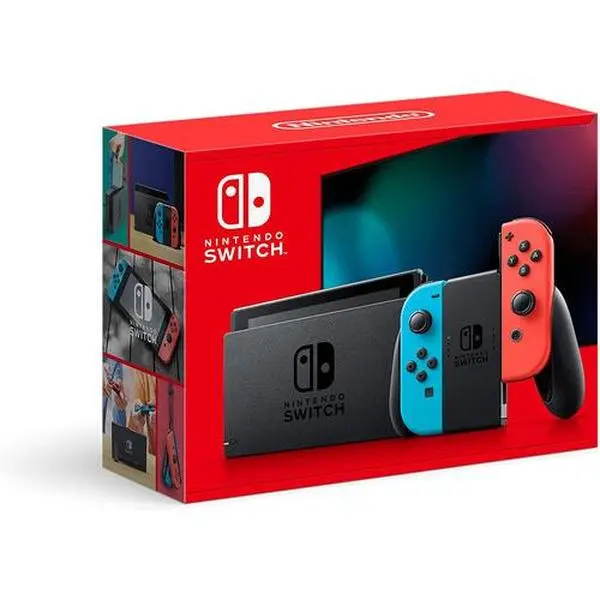 Nintendo Portable Handheld Console - Neon Red and Blue Multicolor Gaming Device with Game Pad, Wireless for Handheld Gaming (yes)