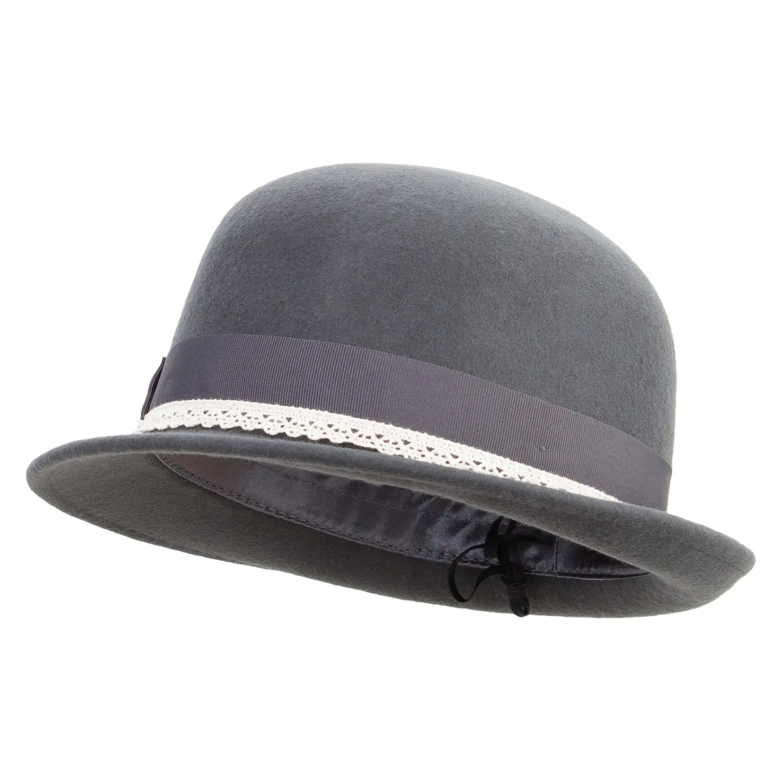 Women's Laced Ribbon Bowler Hat