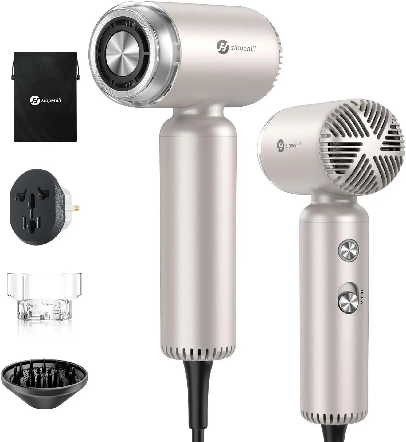 Dual Voltage Travel Hair Dryer, 1500W High-Speed Ionic Hair Dryers Gift for Women, Fast Drying, Compact & Lightweight, No Heat Damage & Low Noise for Home, Portable Hairdryer International, 110-240V tiktokshopspringglowup