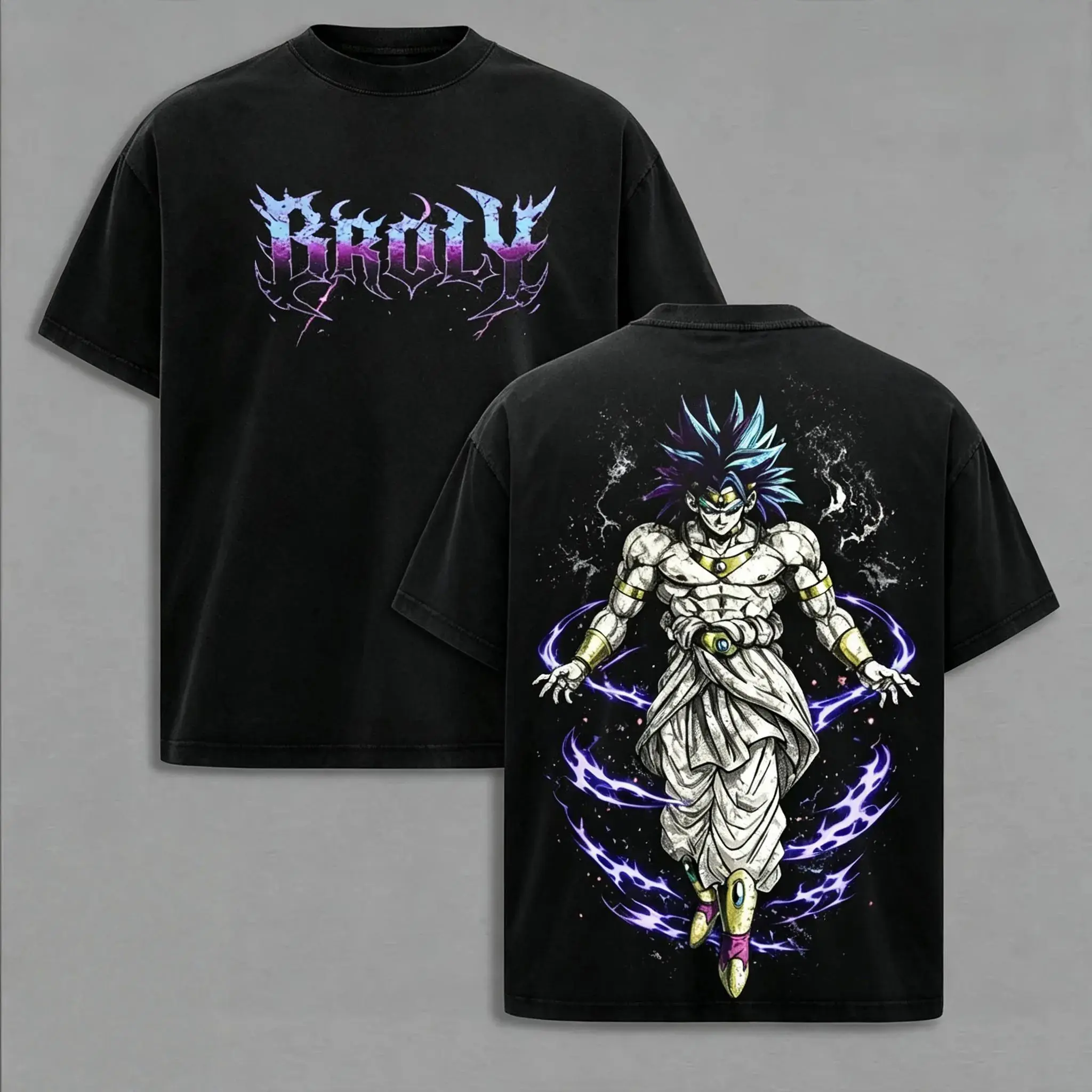 Vintage Broly Legendary Super Saiyan LSSJ DBZ Dragon Ball Z Oversized Graphic Tee Heavyweight Acid Wash Cotton Boxy Fit Double Printed T Shirt Y2K Streetwear Gym Pump Cover Japanese Anime Manga Dark Aesthetic Grunge Outfits Merch Epic Fan Gift Top Unisex