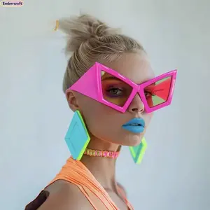 Futuristic Technology Sunglasses Y2K Cyberpunk Trending 2026 Personalized Motorcycle Style Oversized Big Frame Shades Exaggerated Modern Avant-Garde Eyewear For Men Women UV Protection Lightweight Streetwear Fashion Outfit Club Party Music Festival Rave A