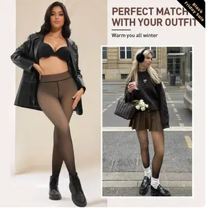 Fleece Lined Tights One-Lined Seams both front and back