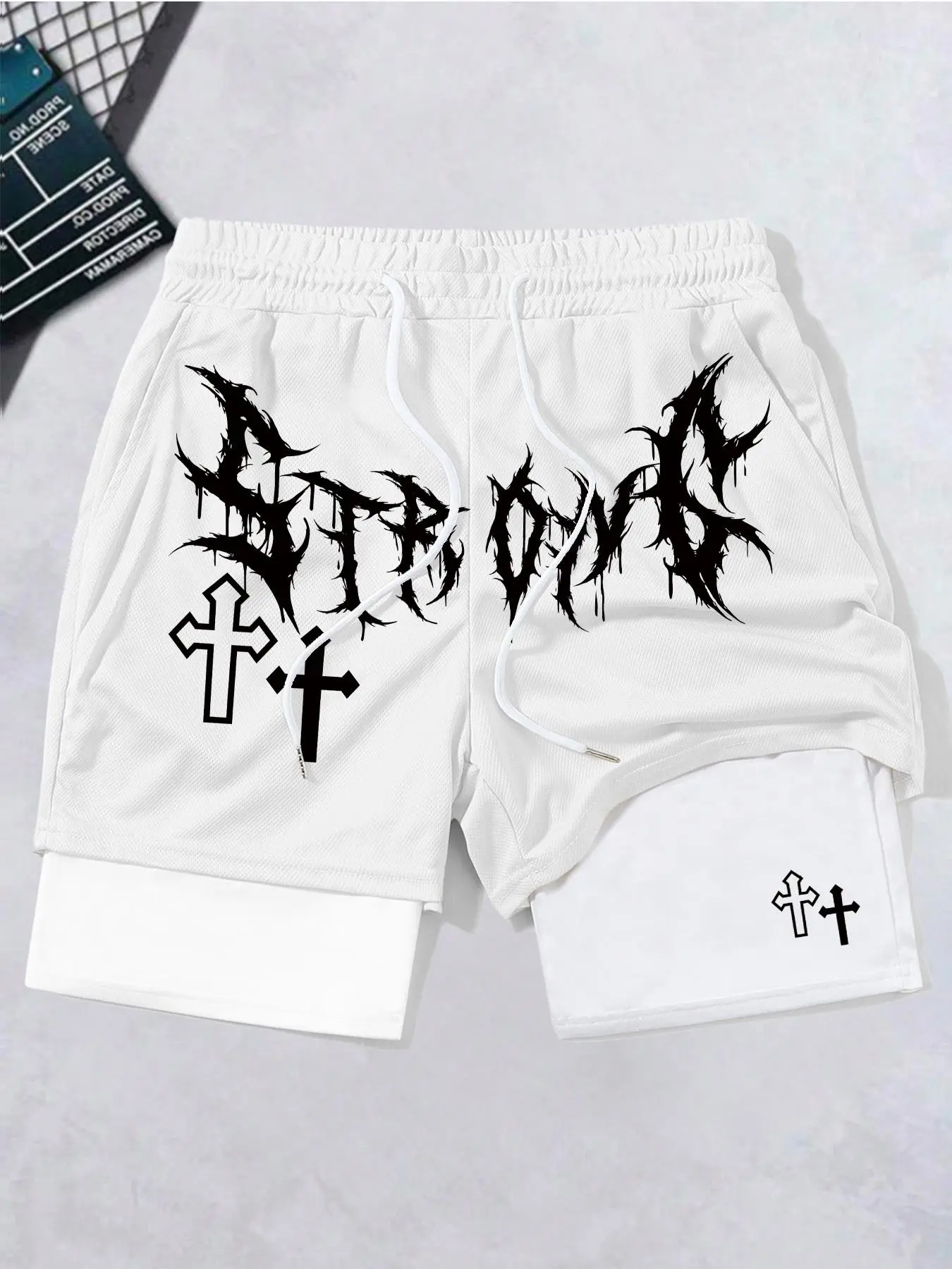 Men's Performance Shorts, Dual-Layer Summer Beach Pants, Fitness Training & Sports Clothing, Basketball Gym Shorts, Streetwear Sports Shorts, Comfortable & Stylish.luffy elbaf outfit