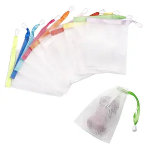 10PCS Mesh Soap Bag, Exfoliating Soap Saver Pouch, Foam Net Soap Saver, Soap Bag Soft for Shower with Drawstring, Exfoliating Tool, Body Care Tool, Bathroom Supplies