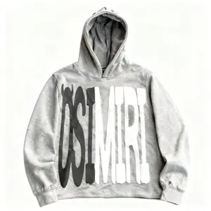 OSIMIRI Winter Outfit Hip-Hop Style Hooded SweatshirtLoose Fit Hoodies for Men Leisure Essential Alpha BetfoamY2K Streetwear Christmas Gifts Casual Pullover SportswearTops Clothes Menswear Sporty