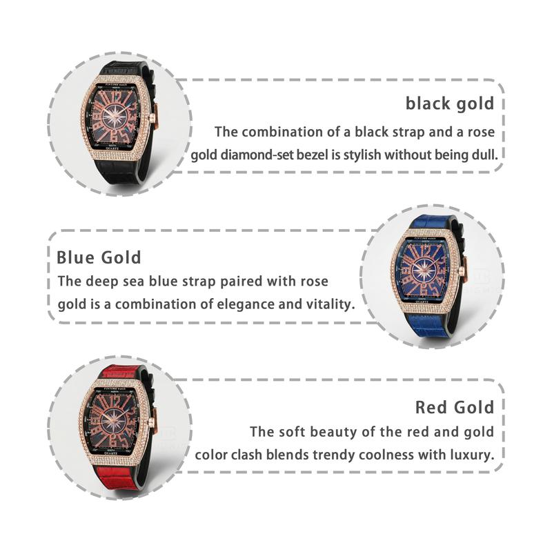 Luxury Rhinestone Decorated Quartz Watch New Style Fashionable Elegant Square Dial Analog Watch For Men & Women Trendy Watch For Daily Life With Box
