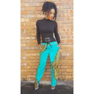 Aqua Dashiki print pants for Women-DP3780