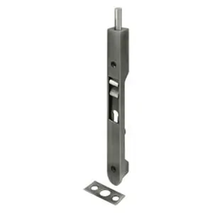 212 MAIN Deltana 7 in. Heavy Duty Solid Brass Flush Bolt - Antique Nickel, Hinges, Kitchen and Bath Hardware, Door Security, Weatherproof