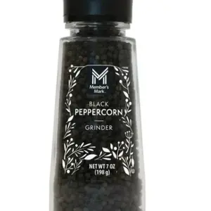 Member's Mark Black Pepper Grinder, 7 Oz . Grind from Coarse to Fine