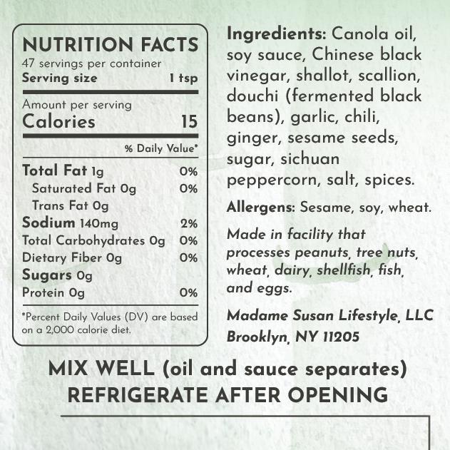 Madame Susan Sauces Ultimate Flavor Trio: Sichuan Chili Crisp, Dipping Sauce & Japanese Umami Sauce 3-Pack Vegan Gluten-Free 20+ Spices for Zingy Asian Flavors Perfume