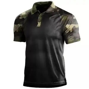 Men'S Slim-Fit Classic Easy Short-Sleeve Polo Shirt with Camouflage Print