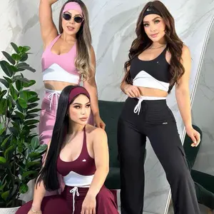 Women’s 3-Piece Athletic Set | Sports Bra, Pants & Headband