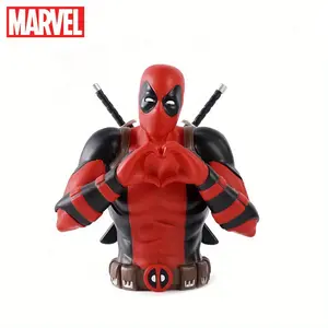 1PC Marvel Officially Licensed Deadpool Coin Bank, Money Box Anime Character Piggy Bank Large Capacity Movie Peripheral Party Dress Up Props Creative Home Decorations Ornament Christmas Halloween Birthday Anniversary Surprise Gift
