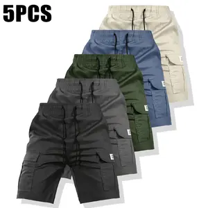 Men’s shorts, casual loose-fit shorts, perfect choice, workwear shorts with large pockets, summer workwear bermuda shorts