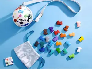 Cloud Crayons, Non Toxic Washable Crayons, Unbreakable Easy-Grip Cloud Crayons, Perfect for Little Hands, Ball Bag